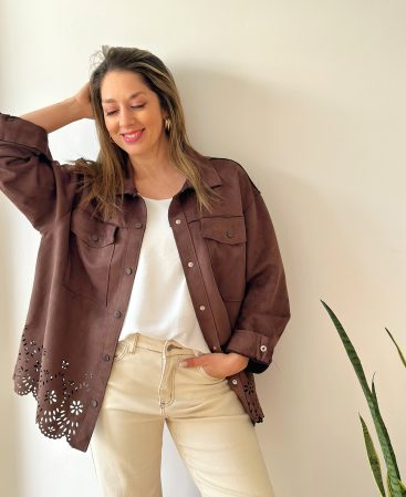 CHAQUETA GAMUZA CHOCO