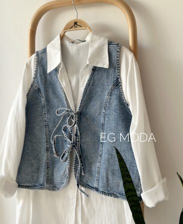 CHALECO DE JEANS C/lycra