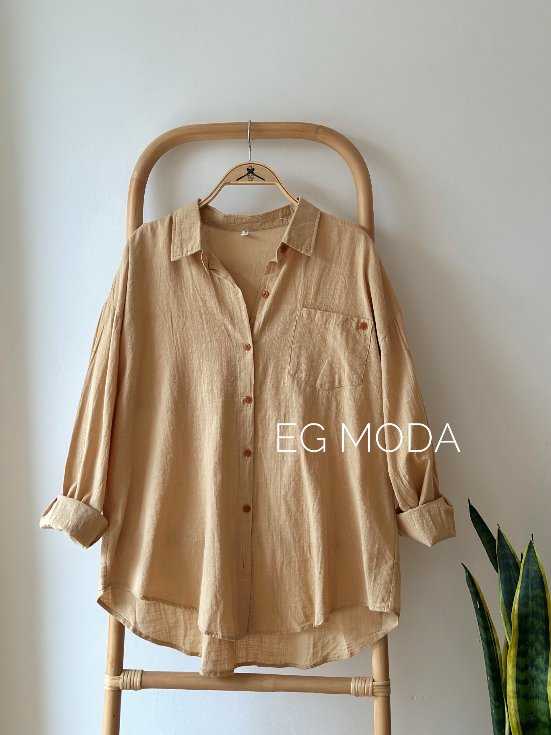 CAMISA LINO BEIGE
