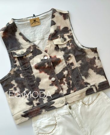 CHALECO JEANS VACA