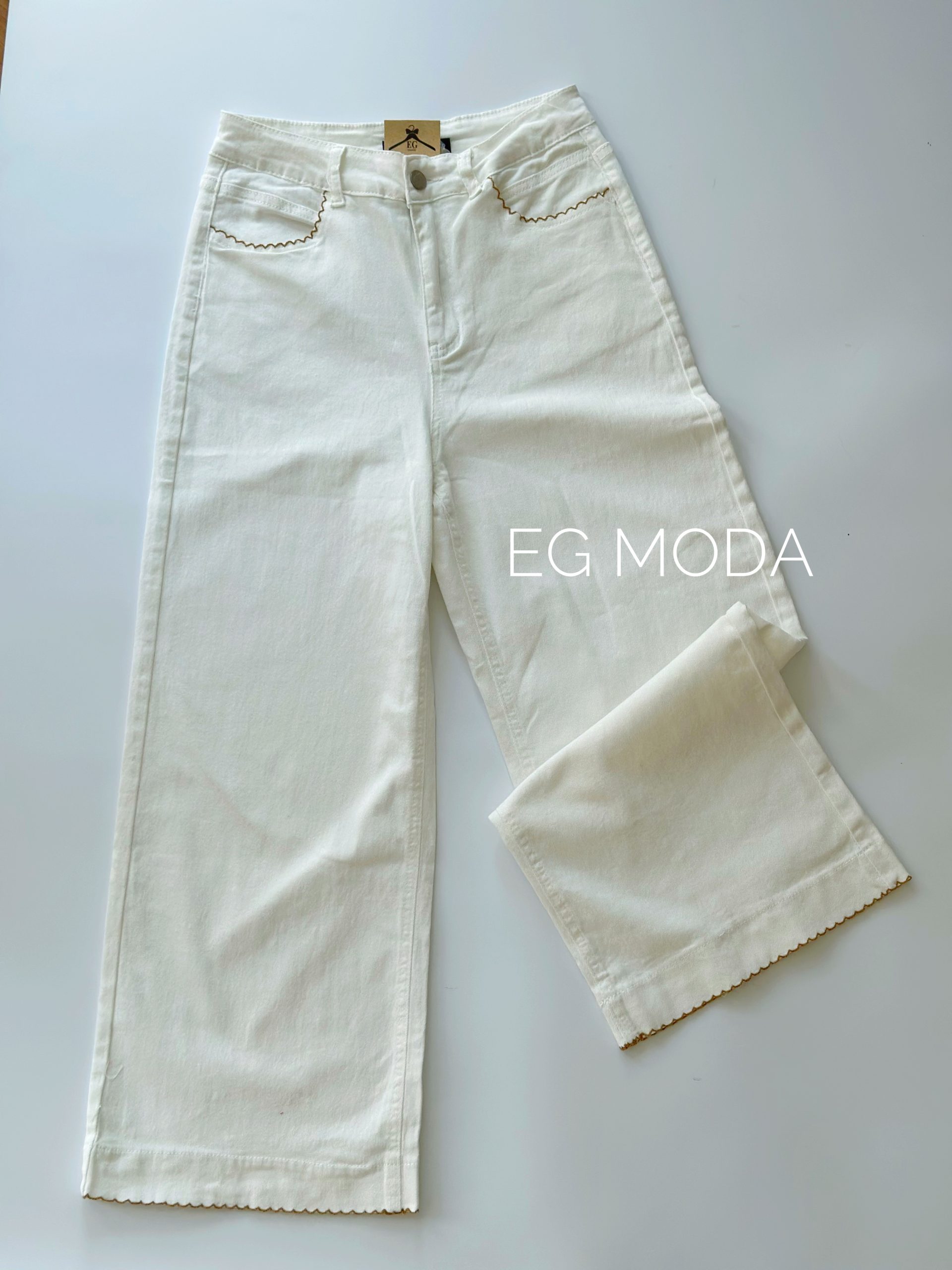 JEANS BLANCO TOBILLERO