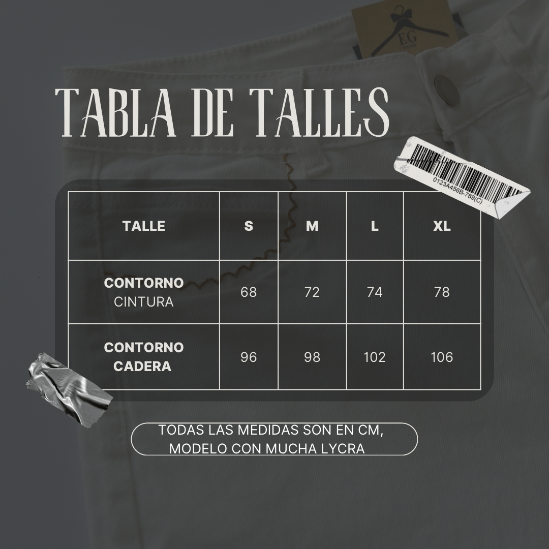 JEANS BLANCO TOBILLERO