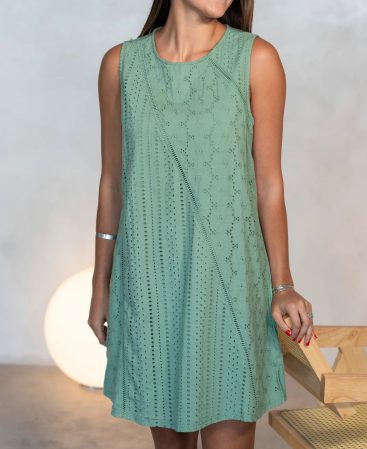 VESTIDO BRODERY Y ALGODÓN