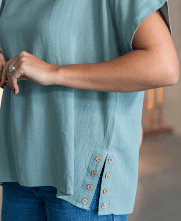 BLUSA EN LINO C/botones