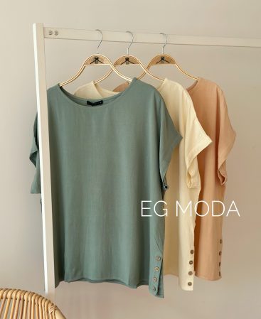 BLUSA EN LINO C/botones