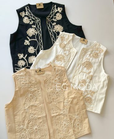 CHALECO BORDADO Flor