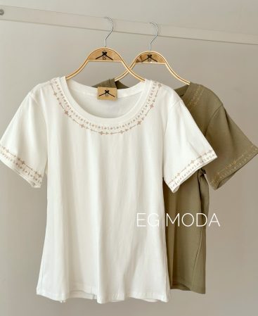 REMERA ALGODÓN C/bordado