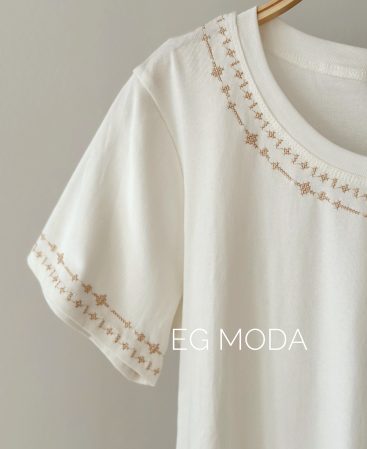 REMERA ALGODÓN C/bordado