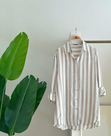 CAMISA RAYADA BEIGE