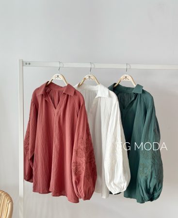 BLUSA MANGA BORDADA