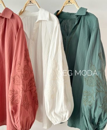 BLUSA MANGA BORDADA