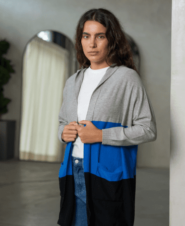 SACO C/capucha azul