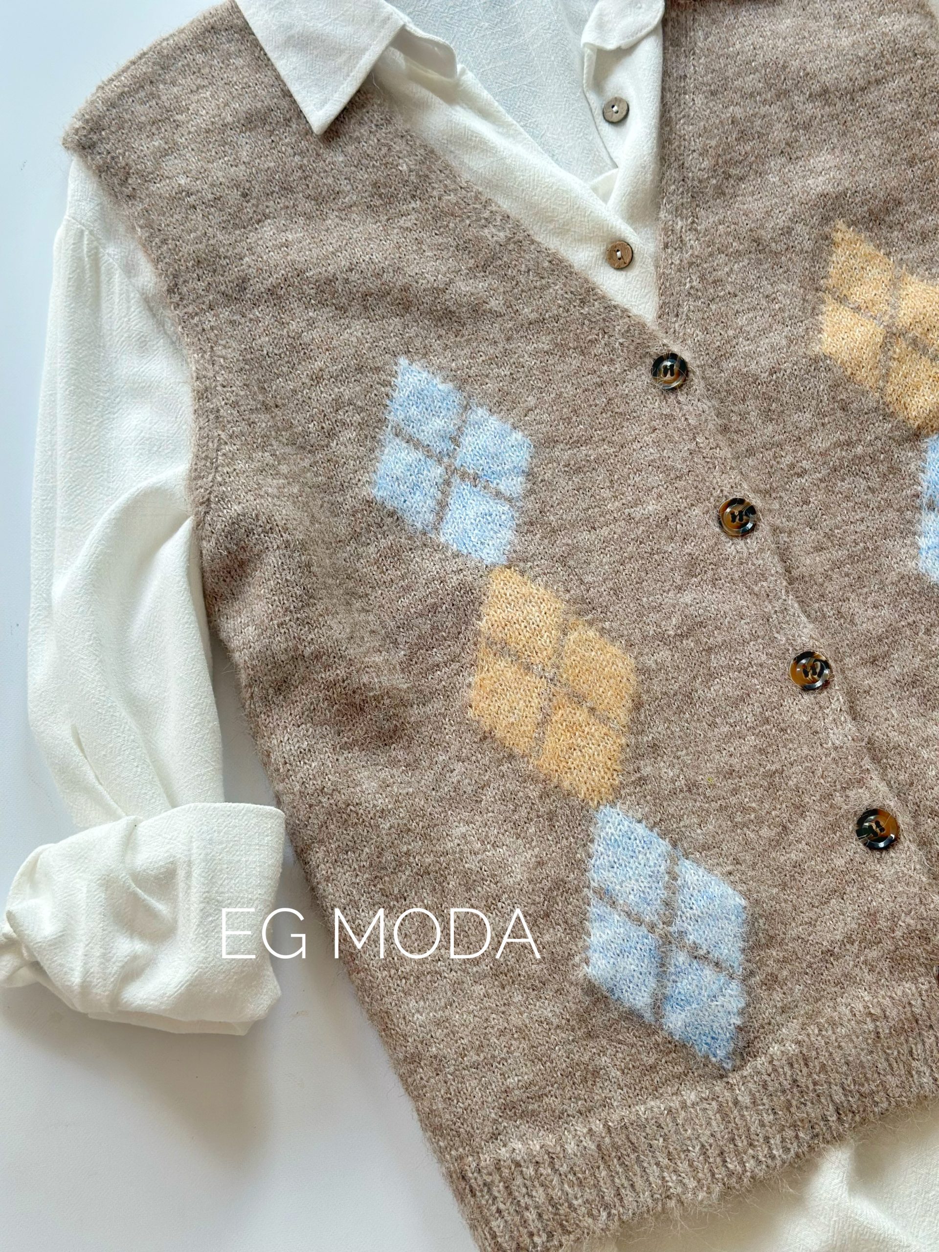 CHALECO TEJIDO C/rombos