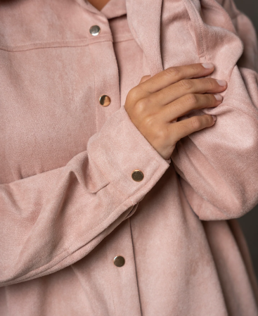 SOBRECAMISA GAMUZA ROSA