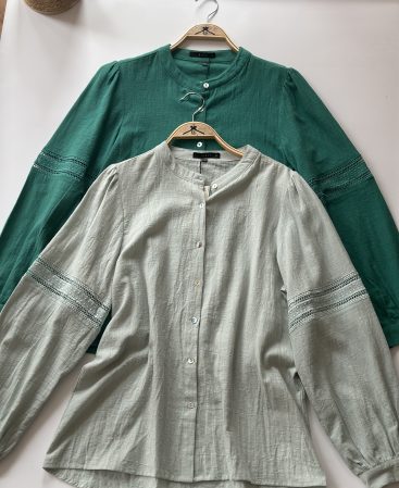 BLUSA DE LINO C/detalle en manga