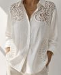 CAMISA LINO CON CROCHET
