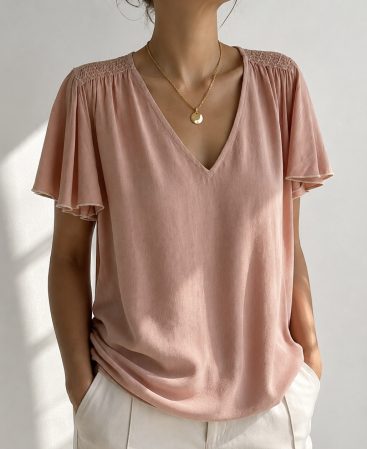 BLUSA LINO ESCOTE V