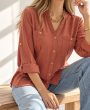 BLUSA EN LINO CUELLO MAO