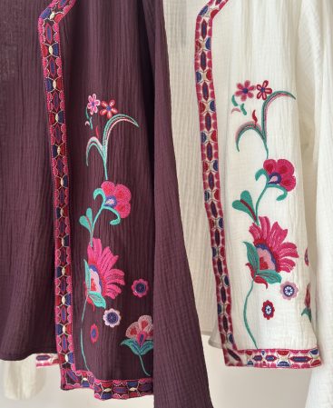 CHAQUETA MUSELINA BORDADA