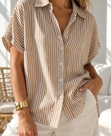 CAMISA RAYADA MANGA CORTA