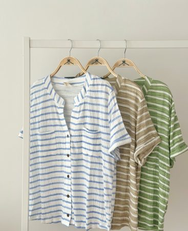 CAMISA RAYADA EN ALGODON